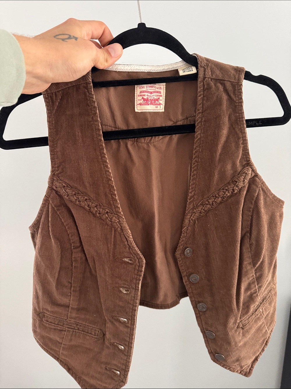 LEVIS western corduroy vest